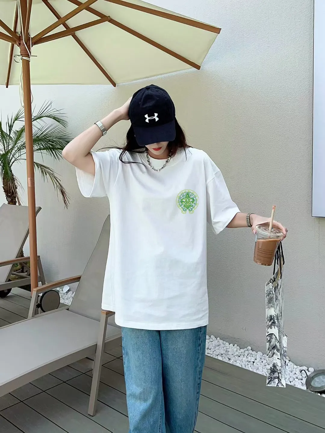 [CH ] 2026FW T LOGO Premium 26s Same Style ：Black White Gray Size：S M L XL 2XL